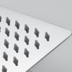 Aqua Piazza by KubeBath 8″ Super Slim Square Rain Shower Head