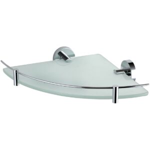 Single Corner Glass Shelf – Chrome
