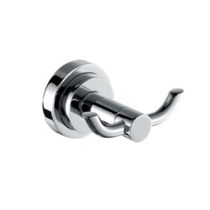 Aqua Rondo Double Robe Hook – Chrome