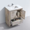 KubeBath Dolce 30″ Nature Wood Modern Bathroom Vanity with Quartz Countertop - Image 4