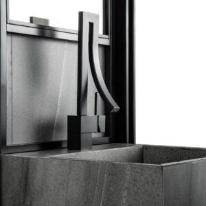 Aqua Elegance Single Lever Wide Spread Faucet – Matte Black