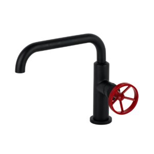 Aqua Loft Single Lever Bathroom Vanity Faucet with Side Handle – Matte Black