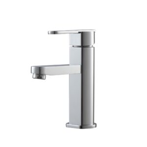 Aqua Roundo Single Hole Mount Bathroom Vanity Faucet – Chrome