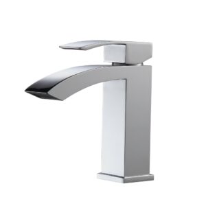 Aqua Balzo Single Lever Wide Spread Bathroom Vanity Faucet – Chrome