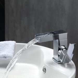 Aqua Fontana Single Lever Waterfall Faucet – Chrome