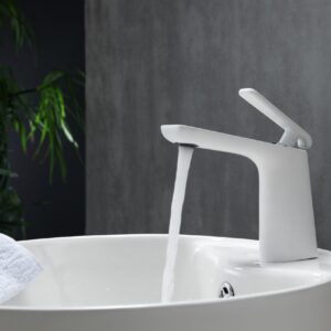 Aqua Adatto Single Lever Faucet – Chrome and White