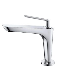 Aqua Saggio by KubeBath Single Lever Bathroom Vanity Faucet – Chrome