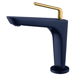 Aqua Saggio by KubeBath Single Lever Bathroom Vanity Faucet – Blue