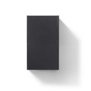 Small Bathroom Black Wood Linen Side Cabinet w/ 2 Storage Areas