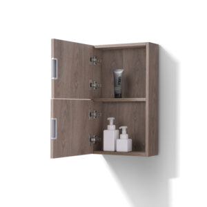 Small Bathroom Butternut Linen Side Cabinet w/ 2 Storage Areas