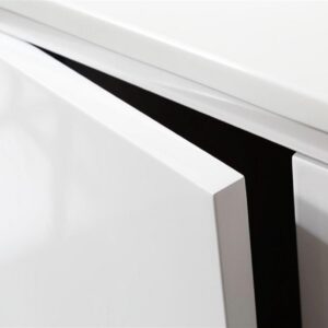 Anziano 72″ High Gloss White Double Sink Vanity w/ White Countertop