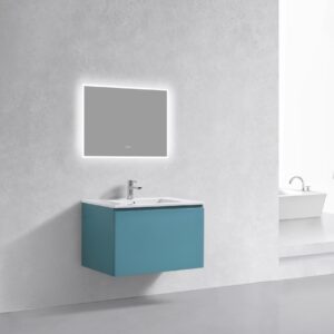 KubeBath 32″ Balli Modern Bathroom Vanity in Teal Green Finish