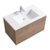 KubeBath 36" Balli Modern Bathroom Vanity in White Oak Finish