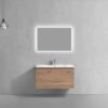 KubeBath 36" Balli Modern Bathroom Vanity in White Oak Finish - Image 3