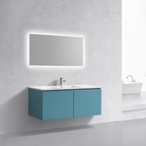KubeBath 48″ Single Sink Balli Modern Bathroom Vanity in Teal Green Finish