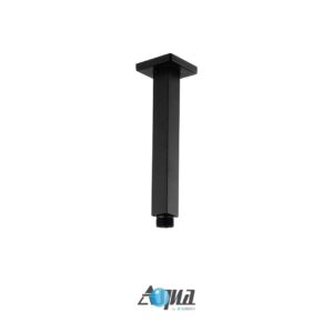 Aqua Piazza Black Shower Set w/ 8″ Ceiling Mount Square Rain Shower and Handheld