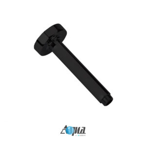 Aqua Rondo Black Shower Set w/ Ceiling Mount 12″ Rain Shower
