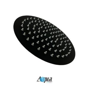 Aqua Rondo  8″ Rain Shower Head – Matte Black