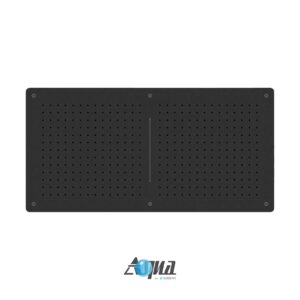 Aqua Piazza by KubeBath 40″ Super Slim Square Rain Shower Head – Matte Black