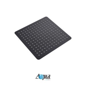 Aqua Piazza Black Shower Set w/ 12″ Square Rain Shower, Handheld and 4 Body Jets