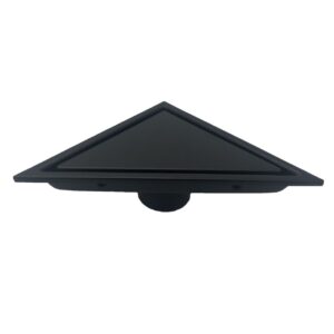 6.5″ Triangle Stainless Steel Tile Grate – Matte Black
