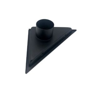 6.5″ Triangle Stainless Steel Tile Grate – Matte Black