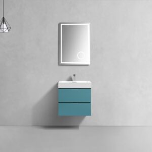 Bliss 24″ Teal Green Wall Mount Modern Bathroom Vanity