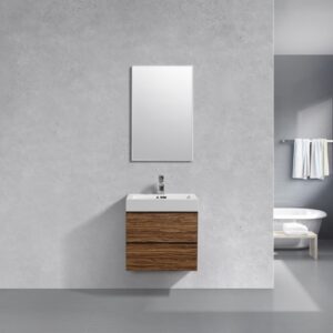 Bliss 24″ Chestnut Wall Mount Modern Bathroom Vanity