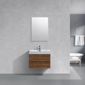 Bliss 30″ Chestnut Wall Mount Modern Bathroom Vanity