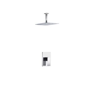Aqua Piazza Shower Set w/ 12″ Ceiling Mount Square Rain Shower