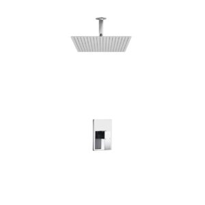 Aqua Piazza Shower Set w/ 20″ Ceiling Mount Square Rain Shower