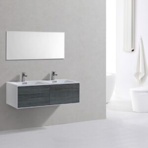 Divario 48″ Ocean Gray Wall Mount Modern Bathroom Vanity