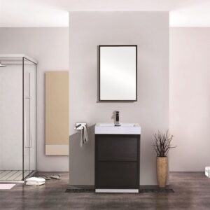 Bliss 24″ Black Free Standing Modern Bathroom Vanity