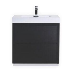 Bliss 30″ Black Free Standing Modern Bathroom Vanity
