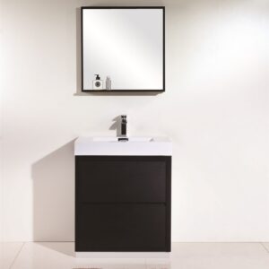 Bliss 30″ Black Free Standing Modern Bathroom Vanity