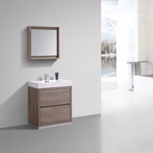 Bliss 30″ Butternut Free Standing Modern Bathroom Vanity