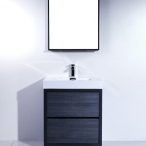 Bliss 30″ Gray Oak Free Standing Modern Bathroom Vanity