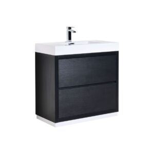 Bliss 36″ Black Free Standing Modern Bathroom Vanity