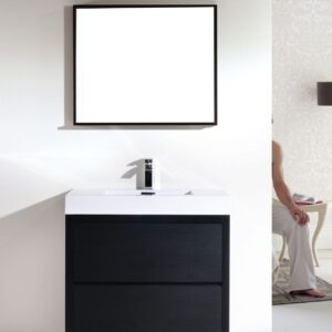 Bliss 36″ Black Free Standing Modern Bathroom Vanity