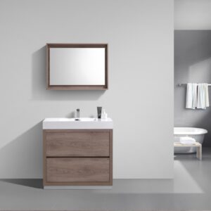 Bliss 36″ Butternut Free Standing Modern Bathroom Vanity