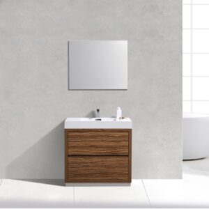 Bliss 36″ Chestnut Free Standing Modern Bathroom Vanity