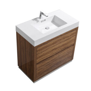 Bliss 36″ Chestnut Free Standing Modern Bathroom Vanity
