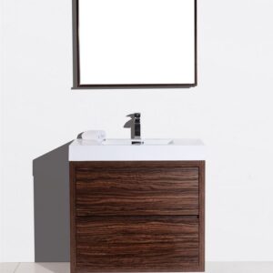 Bliss 36″ Walnut Free Standing Modern Bathroom Vanity