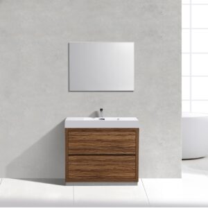 Bliss 40″ Chestnut Free Standing Modern Bathroom Vanity