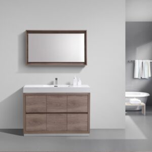 Bliss 48″ Butternut Free Standing Modern Bathroom Vanity