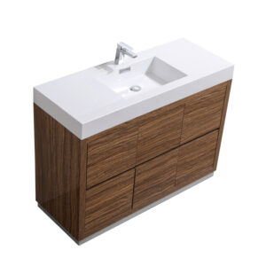 Bliss 48″ Chestnut Free Standing Modern Bathroom Vanity