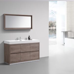 Bliss 60″ Single Sink Butternut Floor Mount Modern Bathroom Vanity