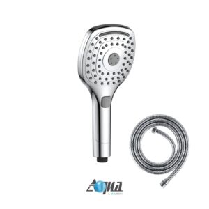 Aqua Piazza by KubeBath 5″ Multifunction Handheld W/ Flexible Hose