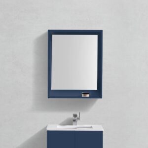 24″ Wide Mirror w/ Shelf – Navy Blue