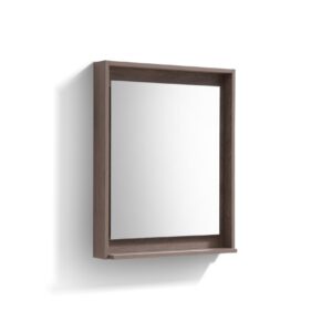 24″ Wide Mirror w/ Shelf – Butternut